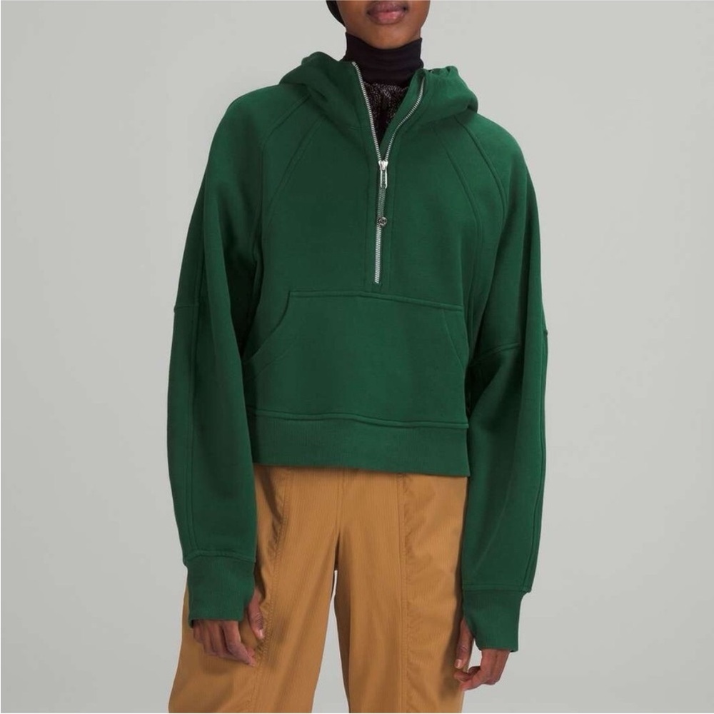 Lululemon Scuba Oversized Half-Zip Hoodie Size XS/S Everglade Green
